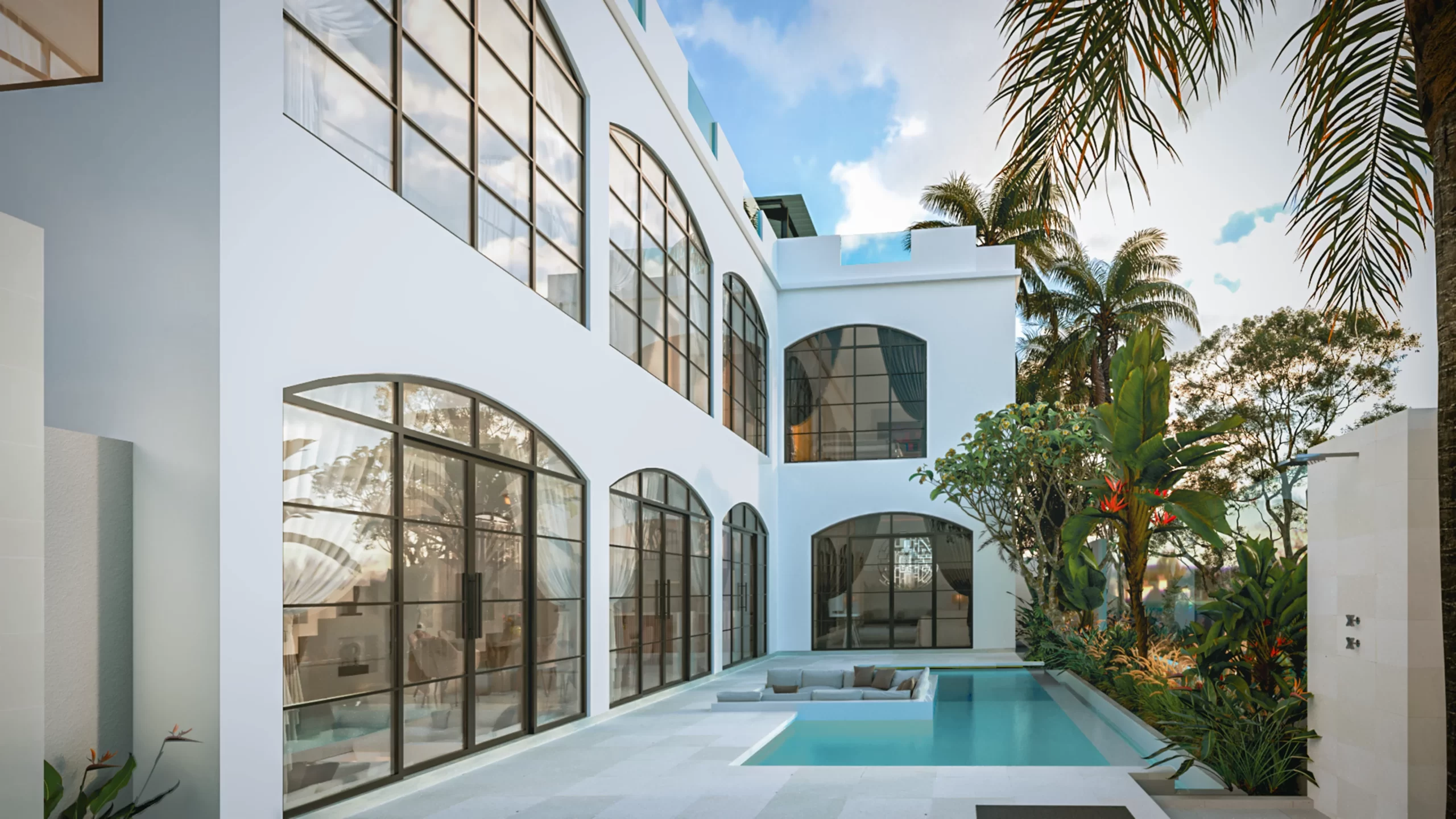 3 BEDROOM VILLAS WITH ROOFTOP TERRACE FOR SALE IN SESEH BALI BE-432 